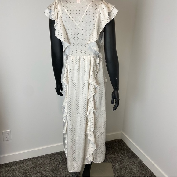 Victoria’s Secret Polka Dot Ruffle Slip Dress & Kimono Set Satin Loungewear Rare - Picture 4 of 14